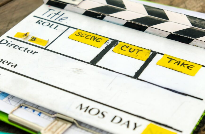 Film Slate on set